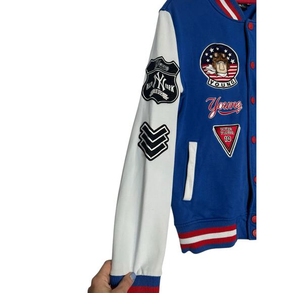 MLB New York Yankees blue white varsity jacket size Small - Picture 12 of 15